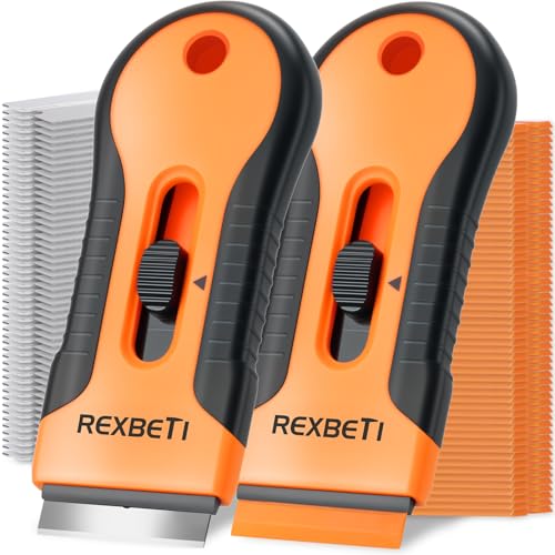 REXBETI Razor Blade Scraper Tool, Paint, Windows, Glass Stovetop Scraper - size: 2