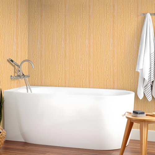 Wood Grain Contact Paper 23.6" x 236" Peel and Stick Wallpaper Oka - color: Oka, size: 23.6" x 236"