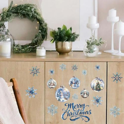 Peacoblue Christmas CrystalBall Rub On Transfers for Furniture Craft 6"x12" - style: Christmas Crystal Ball