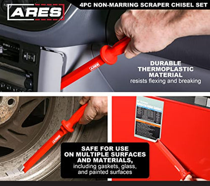 ARES 10083 4-Piece Non-Marring Scraper Chisel Set