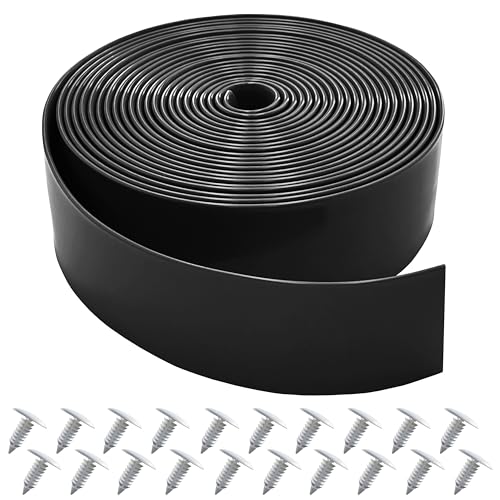 Vinyl Straps for Patio Chair Repair Kit 2'' Wide 20 Ft Long Replacement Straps + 20 Free Rivets for Outdoor Lawn Furniture Chaise Lounge Repair (Black) - color: Black, size: 20 Ft strap + 20 rivets
