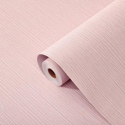 Grasscloth Textured Peel and Stick Wallpaper,Pink,24"x394" - color: Pink