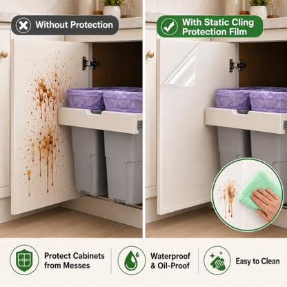 Clear Wall Protector Electrostatic Wall Protector Film 15.7inX9.84ft - size: 15.7in*9.84ft