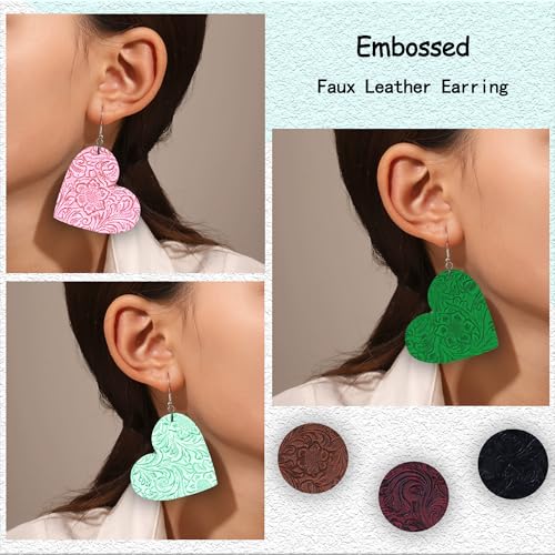 Ramya Embossed Faux Leather Sheets Fabric 12" x 53",for Handmade DIY Bows Wallet Sewing,Leather Earring Crafts Projects (Jade Green) - color: Jade Green