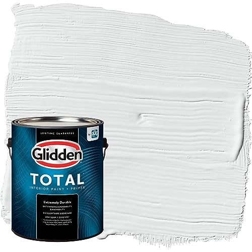 Glidden Total Interior Wall Paint & Primer All-in-One, Radisson/White, Flat, 1 Gallon - color: Radisson, size: 128 Fl Oz (Pack of 1)