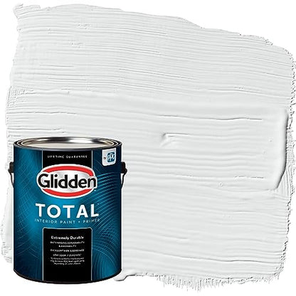 Glidden Total Interior Wall Paint & Primer All-in-One, Radisson/White, Flat, 1 Gallon - color: Radisson, size: 128 Fl Oz (Pack of 1)