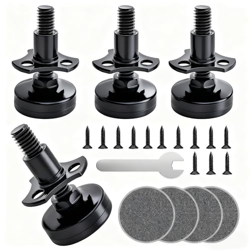 4 Pack Adjustable Leveling Feet, Furniture Levelers Table Feet