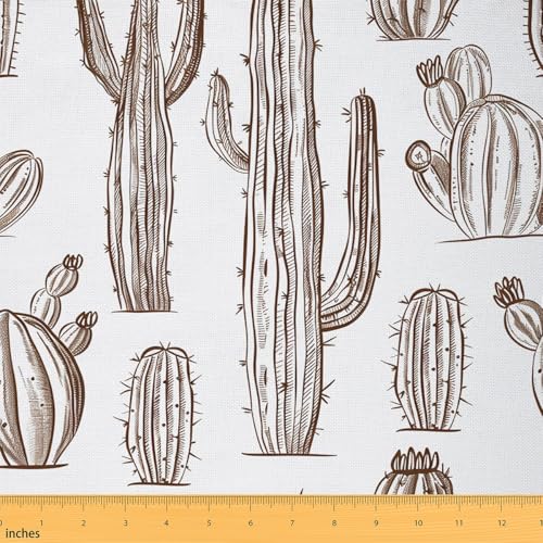 Feelyou Cactus Upholstery Fabric Decorative - color: Multi 22, size: 1 Yard
