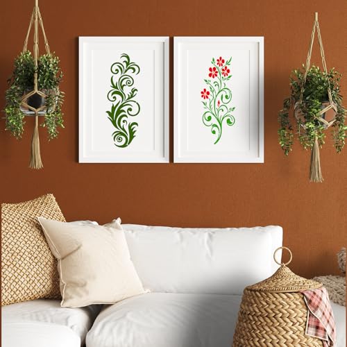 14 Pieces Leaf Vine Stencils for Painting Stencils for Crafts