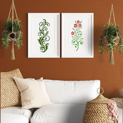 14 Pieces Leaf Vine Stencils for Painting Stencils for Crafts