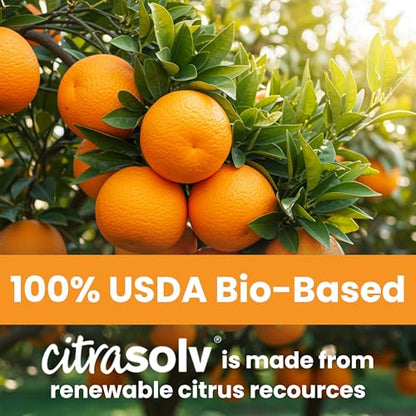 Citra Solv Concentrated Cleaner & Degreaser, Deodorizer, Paint & Adhesive Remover, for Home and Outdoor, Natural Orange Oil, Safe, Valencia Orange - 32 Fl Oz (2-Pack) - size: 32 Fl Oz