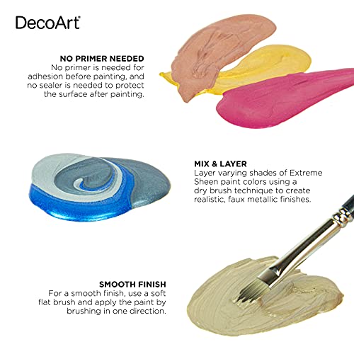 DecoArt 2 Ounce, Champagne Gold Extreme Sheen Paint, 2 Fl Oz (Pack of 1) - color: Champagne Gold, size: 2 Fl Oz (Pack of 1)