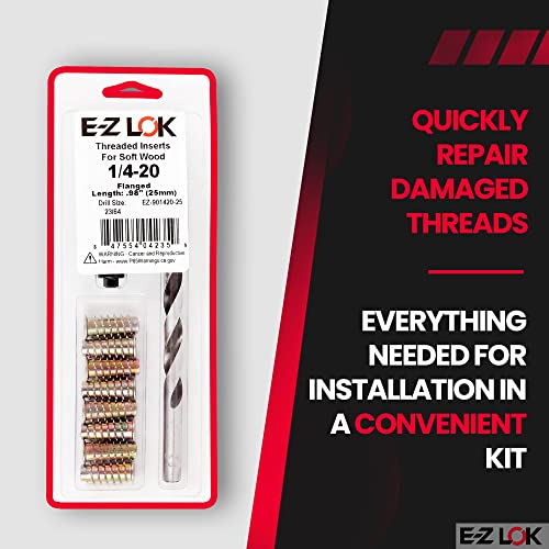 E-Z LOK Thread Repair Kit, 0.25-20 - size: 1/4-20 x 25mm, style: Flanged