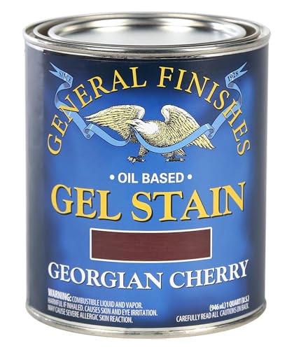 General Finishes Oil Base Gel Stain, 1 Quart, Georgian Cherry - color: Georgian Cherry, size: 1 Quart