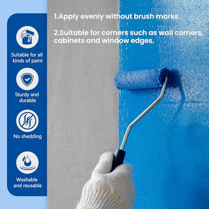 4 Inch Microfiber Paint Roller, 3/8" Nap, 24 Pack - size: 4 Inch Paint Roller Kit, 24 Pack