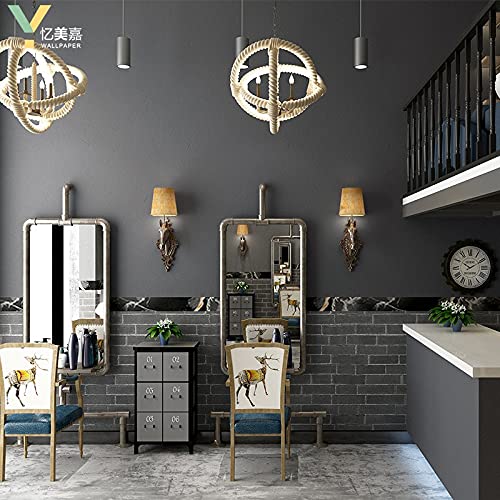 15.8" x400"Grey Wallpaper Self Adhesive Paper Film Peel and Stick Wallpaper - color: Dark Gray, size: 15.8" x 400"