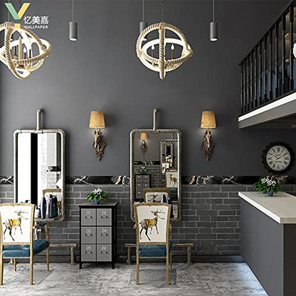 15.8" x400"Grey Wallpaper Self Adhesive Paper Film Peel and Stick Wallpaper - color: Dark Gray, size: 15.8" x 400"