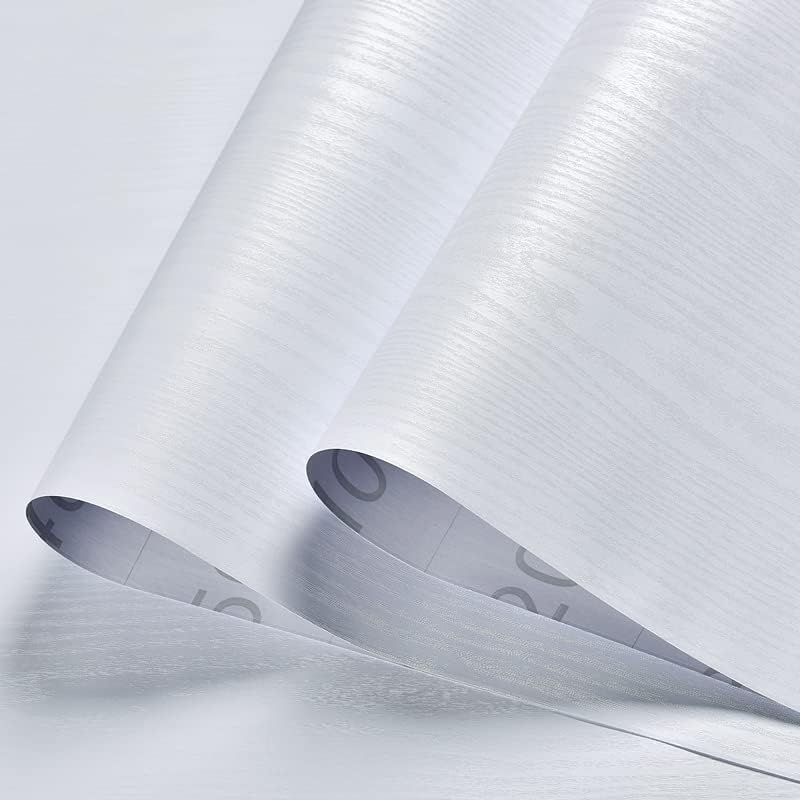 tiltil Peel and Stick Wallpaper Wood Contact Paper White 17.3x393in - size: 17.7" x 393"
