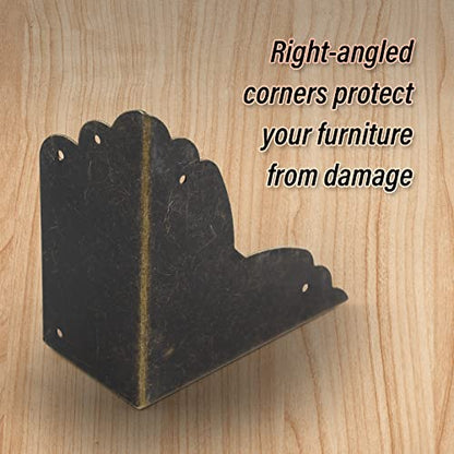 BokWin 4 Pcs Metal Furniture Corner Protectors, 2.76"x2.76"x1.18"
