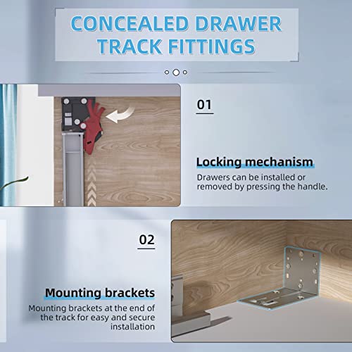 SHUHANG 6 Pair Undermount Drawer Slides 15 inch Soft Close 80 lb Load Capacity Ball Bearing Hidden Bottom Mount Rails Full Extension Runners with Adjustable Locking Devices and Bracket - size: 15 Inch, style: 6 Pair (Silver- Undermount Soft Close)