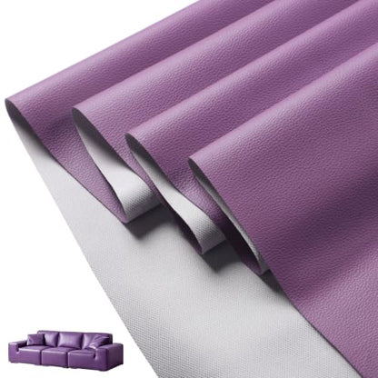 CDY Marine Vinyl Upholstery Fabric: 54"x72" Soft Grain Faux Leather Durable - color: Purple, size: 2Yard（54"x72"）