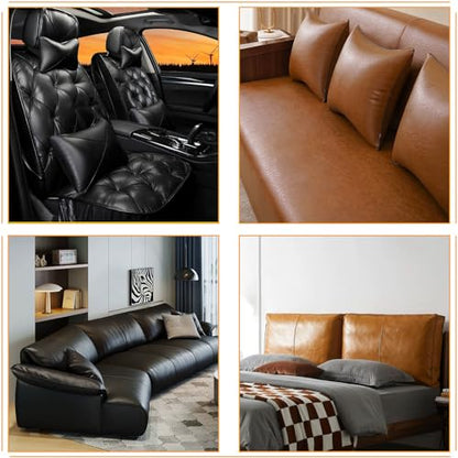 Marine Vinyl Fabric Faux Leather: Soft Vinyl Upholstery Leather 54" x 36" - color: Earthy Yellow