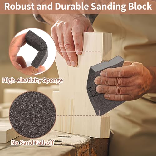 8 Pack Sanding Sponge Block, Wet Dry Sandpaper Sand Paper for Drywall Wood - size: 400 Grit