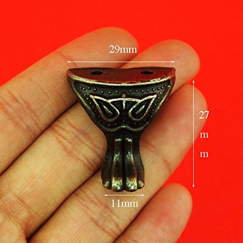 Antique Brass Box Feet 4 Pcs Zinc Alloy Legs for Jewelry Boxes