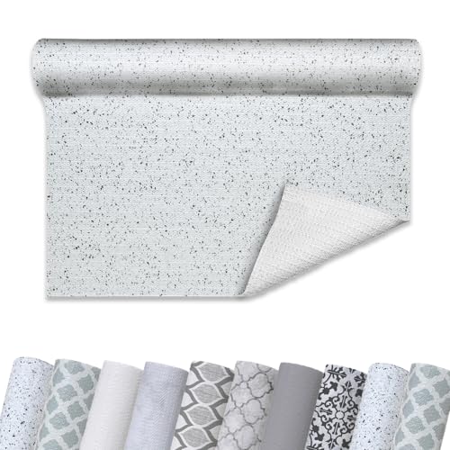 Con-Tact Brand Grip Prints Non-Adhesive Non-Slip Counter Top, Drawer/Shelf Liner, 12" x 20', Granite Black and White - color: Granite Black and White, size: 12"W x 240"L