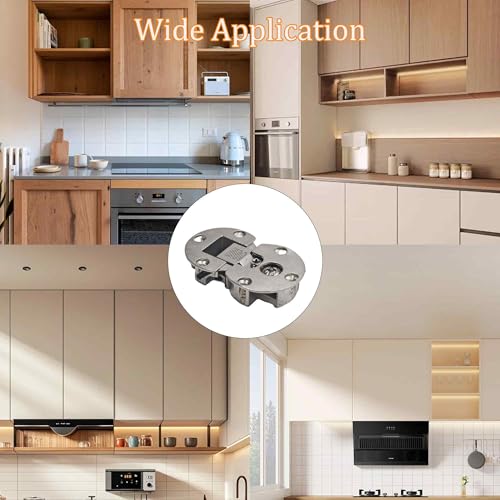 2Pcs 90 Degree Adjustable Page Turning Axis Concealed Cabinet Door Hinge, Zinc Alloy Drop Down Flush Hinge for Folding Desk, Table, Drawer, Wardrobe, or Cupboard, Easy Install