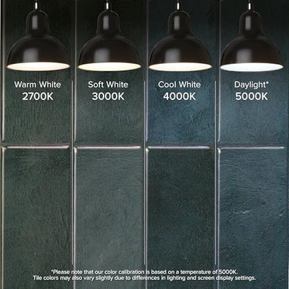 Smart Tiles Peel and Stick backsplash, Stacked Petrol Blue, 11.43"x9" - color: Petrol Blue