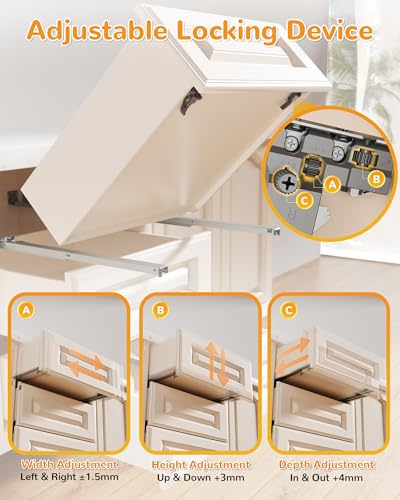 Chibery 6 Pair 18 Inch 5D Undermount Soft Close Drawer Slides, Full Extension, Locking Device, Rear Mount Brackets, Concealed Bottom Mount Rails Runners for face Frame Cabinet, 100 LB Load Capacity - size: 18 Inch