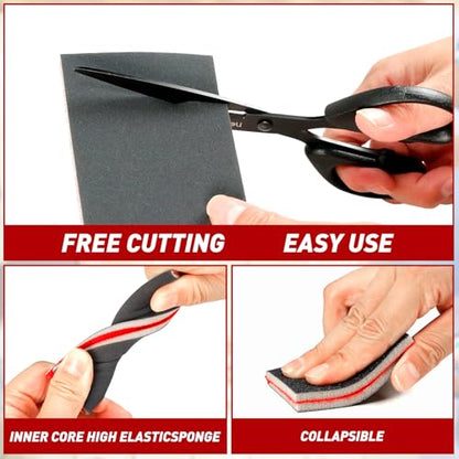 24 PCS Sanding Sponge Block 80-3000 Grit Wet Dry Sandpaper for Wood Metal - color: 80-3000g, size: 24 Pcs