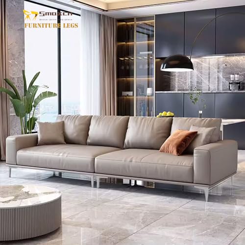 6 inch/15cm Shiny Silver Metal Furniture Legs Set of 4 - color: Shiny Chrome, size: 6 inch