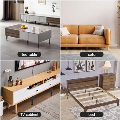 6PCS Adjustable Bed Frame Support Legs (5.1"-8.3"),Center Slats Support Leg - color: 6pcs(5.1-8.3inch)-rigid Plastic