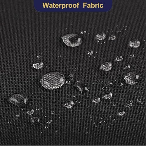 Waterproof Canvas Fabric by The Yard 600D Upholstery Outdoor Fabric 58”W - color: Black, size: 10 Yards 58" x 360"