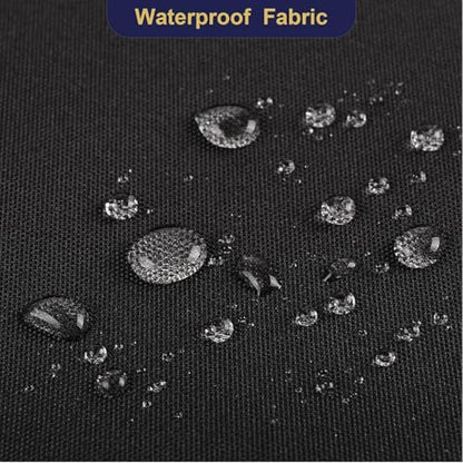 Waterproof Canvas Fabric by The Yard 600D Upholstery Outdoor Fabric 58”W - color: Black, size: 10 Yards 58" x 360"