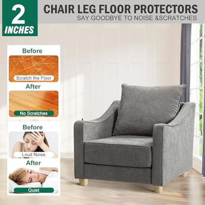 FoDau770 Square Furniture Legs 2 Inch, Ash Wood Legs with 5/16"-18 Bolts - size: 2 Inch
