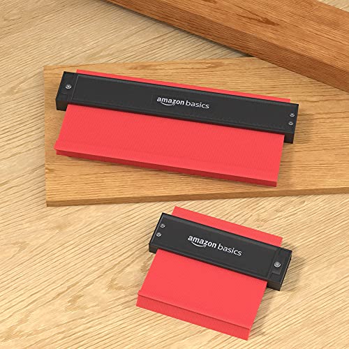 Amazon Basics Contour Gauge Set of 2, 5-inch and 10-inch Profile Tool, Shape Duplicator for Woodworking, Flooring and Molding, with Measuring Scale