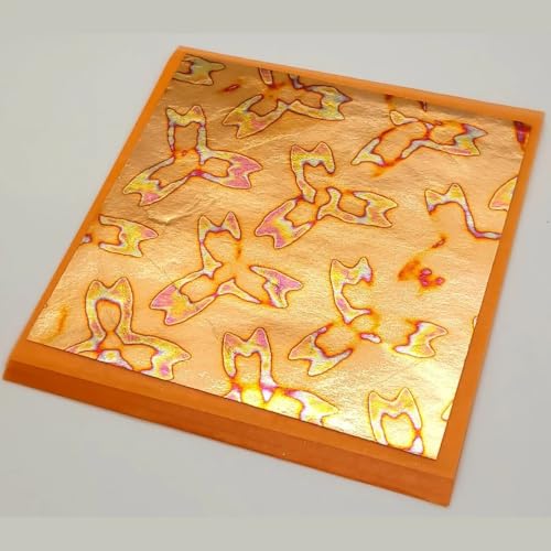 Tropical Glitz Patent Leaf Transfer Book 25 Sheets Auto-Grade Foil Sheets for Custom Paint, Gilding, and Art Projects (Variegated PV6) - color: Variegated PV6