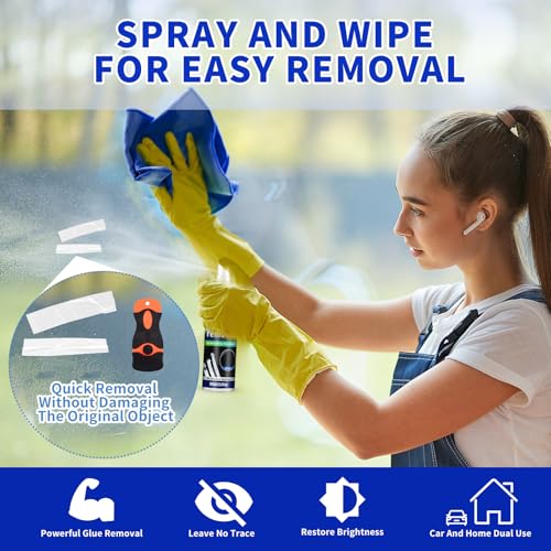 Adhesive Remover Spray - Quickly Removes Stickers, Glue, Tape, Decals, Label & Sticky Residue Safe on Boats, Car Windows, Bumpers & Home Non-Damaging Formula - 3.4oz/100ml