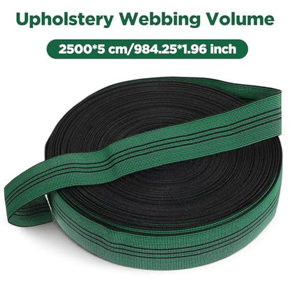 Elastic Webbing High Elasticity Upholstery Webbing 2" Wide 82ft Long Latex Band DIY Sofa Chair Couch Repair Material Stretchy Spring Alternative Furniture Restoration Elastic Strap
