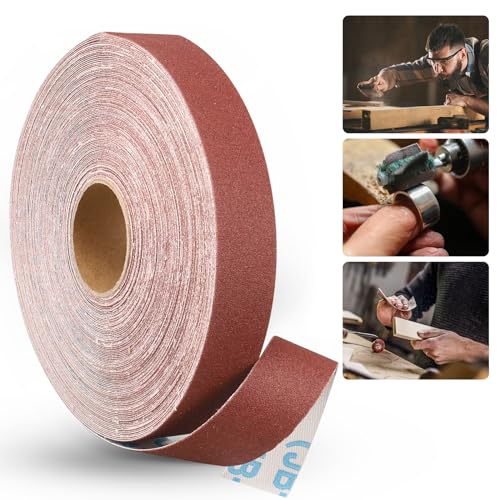 Emery Cloth Roll 150 Grit, 1 Inch x 82 Feet Heavy Duty Sandpaper - size: 25 meters, style: 150 Grit