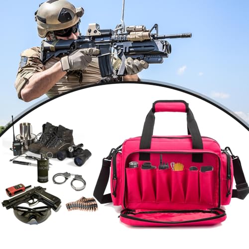 Range Bag -Medium Size Gun Range Bag for Handguns,Pistols and Ammo - color: Pink