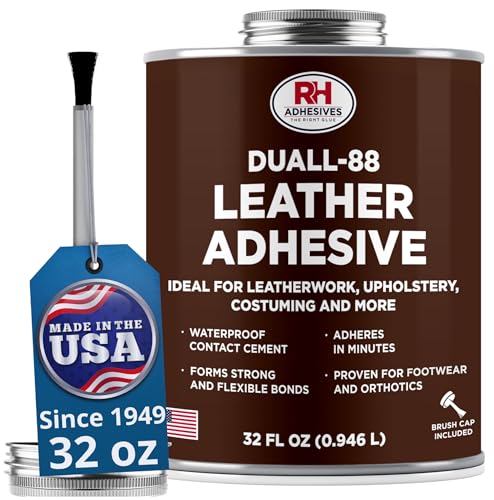 Duall-88 Leather Glue 32 oz - Leather Cement for Upholstery & Repair - size: 32 oz.