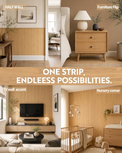 壁紙屋本舗 Wood Grain Peel and Stick Wallpaper Removable Brown 9in×19.7ft EST04 - color: Wood Grain Brown