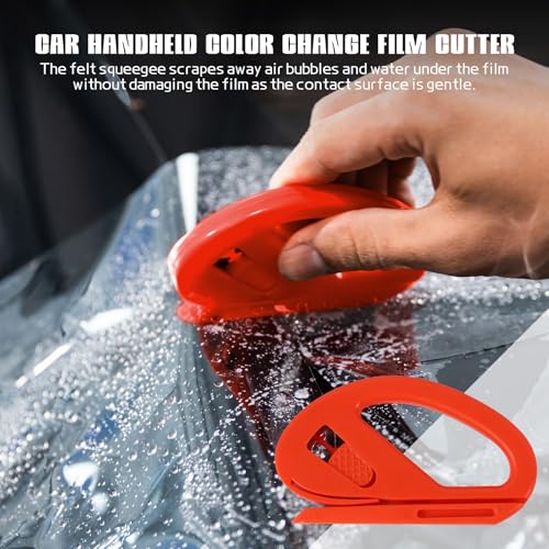 10PCS Window Tint Kit, Car Vinyl Wrap Application Tools, Auto Window Film Tinting Kit, Glass Protective Film Installation Set Includes Squeegees, Cutting Knife with Blades - size: 10PCS