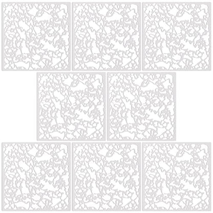 Crtiin 8 Pcs Knockdown Texture Stencil 8x8 Inch Drywall Repair Tool
