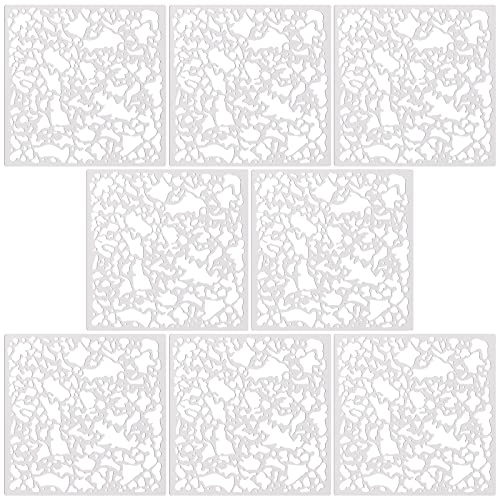 Crtiin 8 Pcs Knockdown Texture Stencil 8x8 Inch Drywall Repair Tool