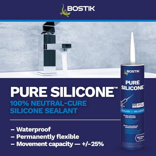 BOSTIK Pure Silicone Delorean Gray 10.1oz Silicone Caulk & - 1 Cartridge - color: Delorean Gray